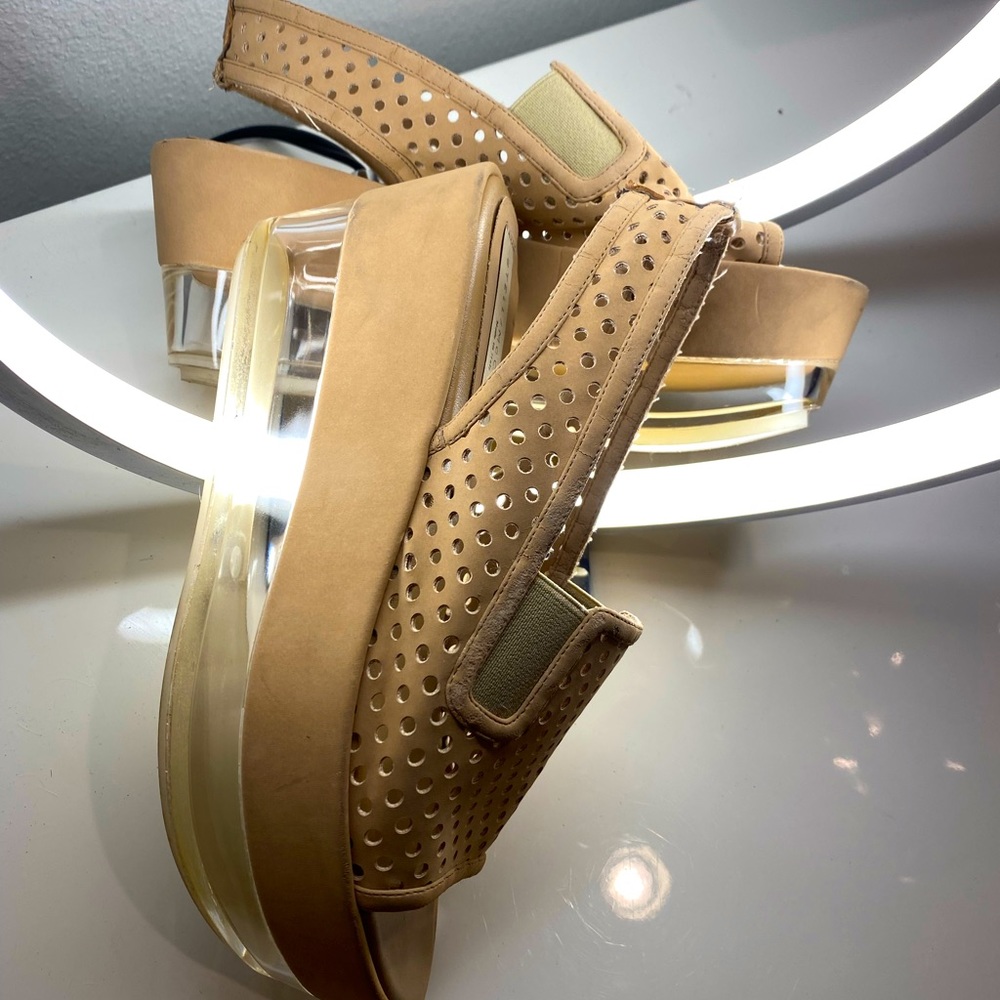 Stella McCartney nude lucite flatforms